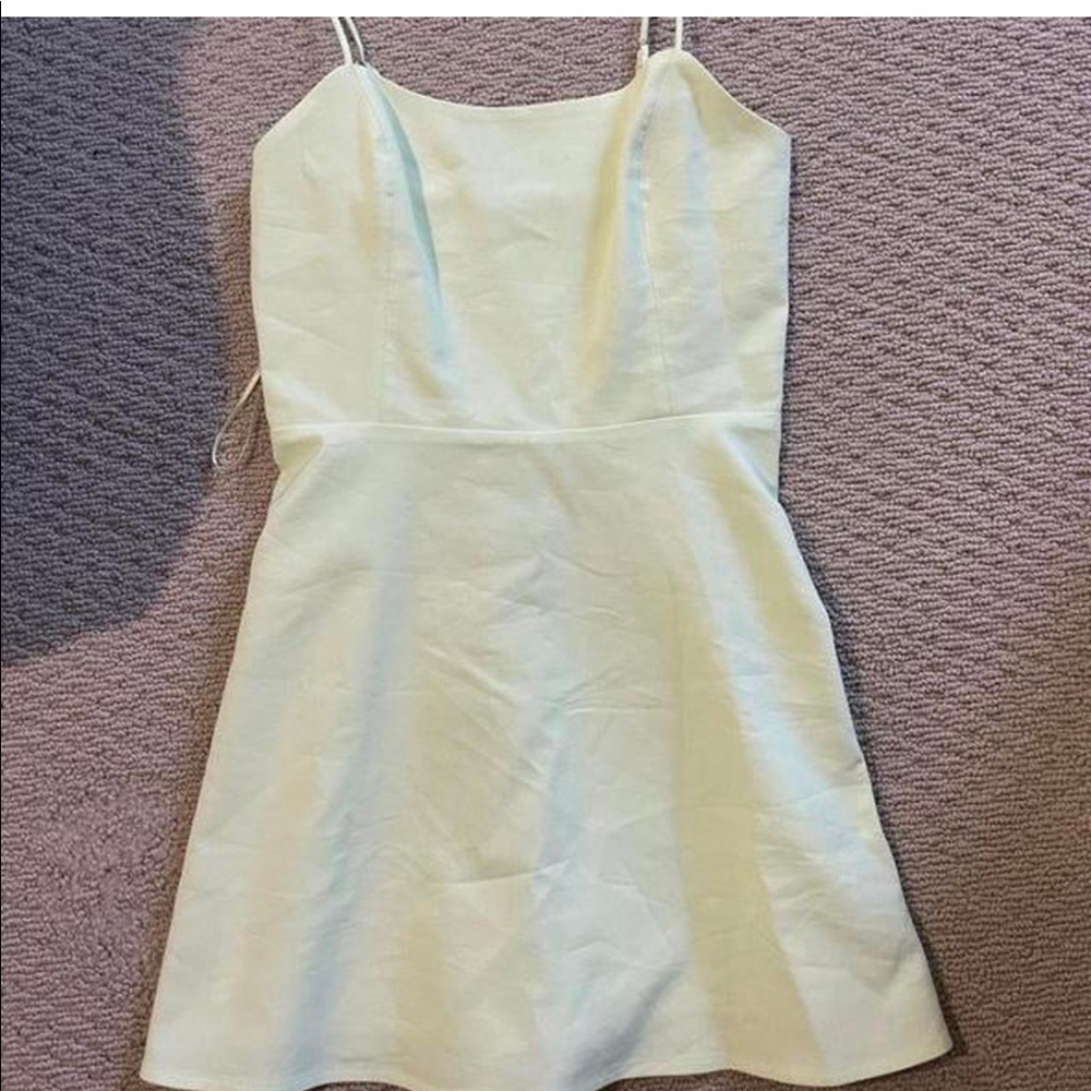 Lime green zara mini dress never worn!